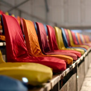 Tribüne Nahaufnahme der Tribüne des Düsseldorf Festival